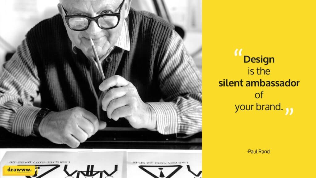 Famous logo designer Paul Rand quote on branding